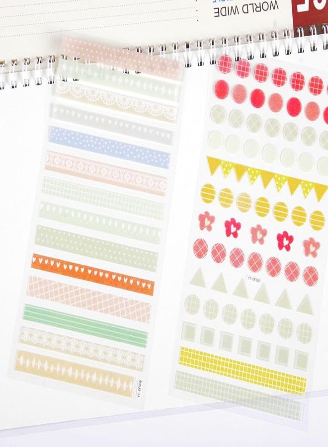 NVF مجموعة ملصقات أدبية مزخرفة للكتابة في المذكرات، وسجلات القصاصات، وتزيين المخططات، والأعمال اليدوية، ودفتر التخطيط - أوراق ملصقات بنقوش جمالية (عبوة متعددة التصاميم) - Image 4